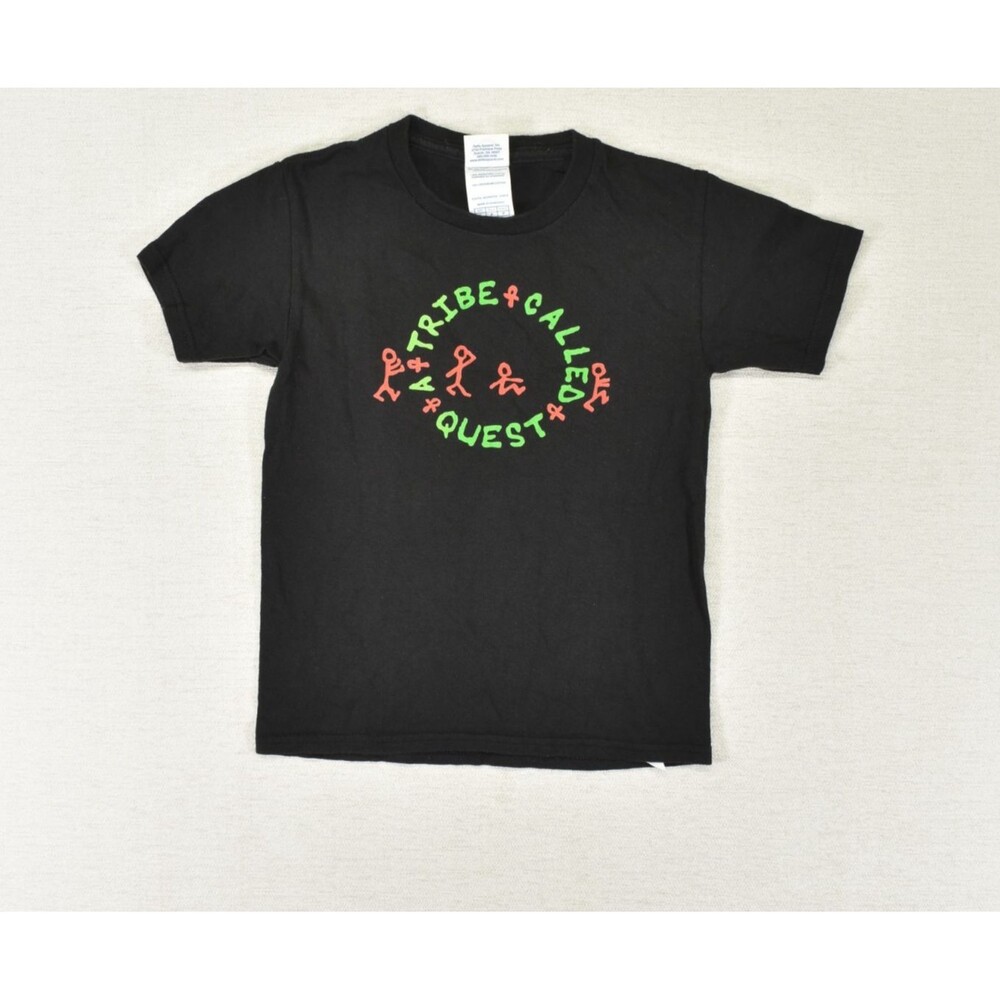 Vtg "A Tribe Called Quest" 90s Hip Hop Rap Black T-Shirt Youth Small